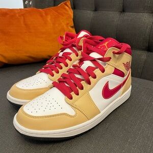 Nike Red and Tan High-Tops